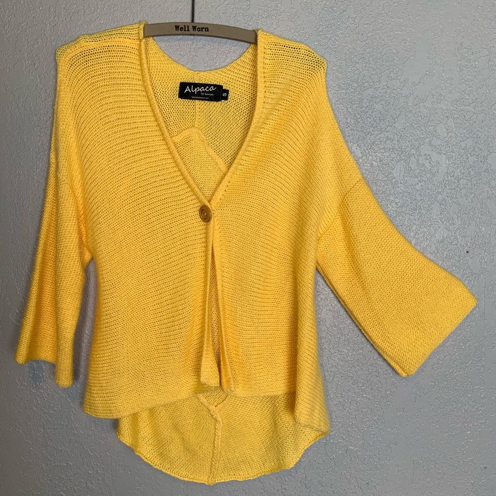 Alpaca by Karim bright and sunny yellow sweater